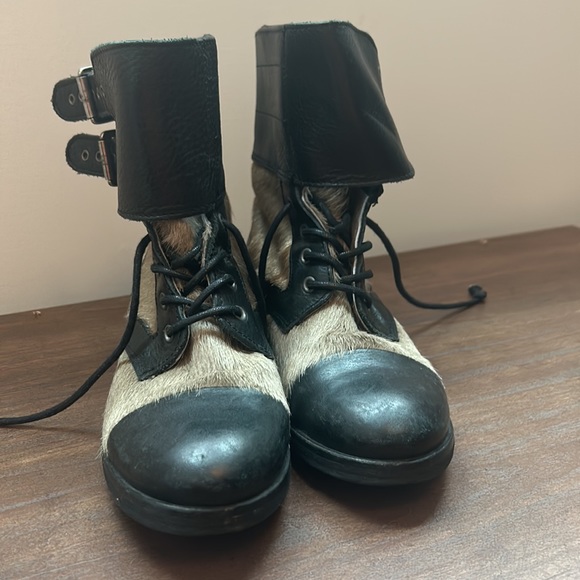 All saints fur leather boots - Picture 2 of 4